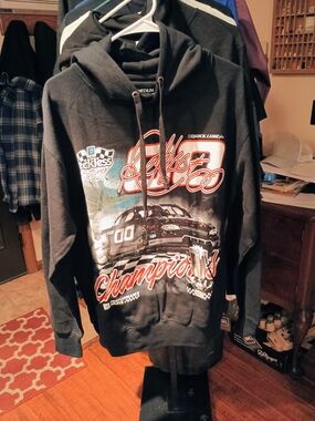 Young & Reckless Black Racing Graphic Hoodie with Red & White Accents Bin 3
